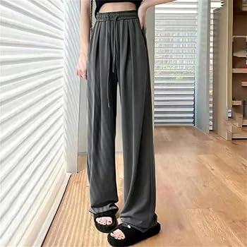 VMAKBUWIS Women Summer Ice Silk Work Pants Lady Casual Baggy
